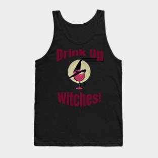 Drink Up Witches Halloween Red Wine Lover Tank Top
